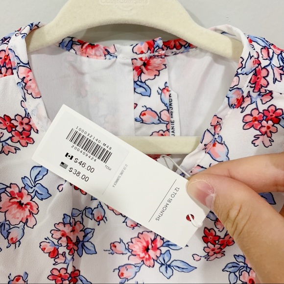 ❌SOLD❌ Janie and Jack Floral Ruffle Top - Picture 4 of 6
